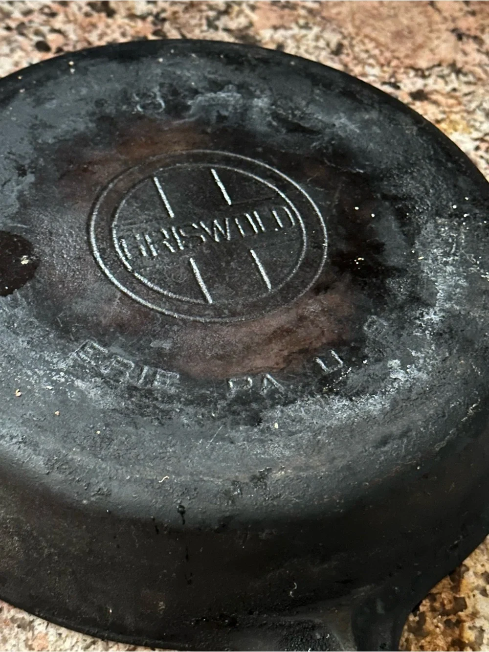 Vintage Griswold No. 8 Cast Iron Skillet  Large Block Logo